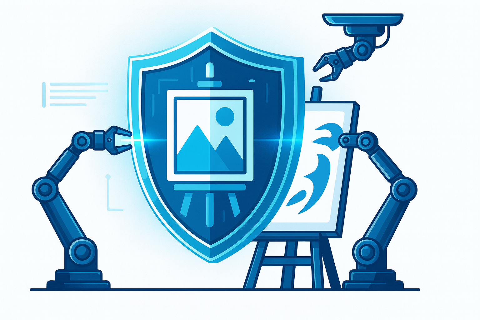 Digital art protection illustration